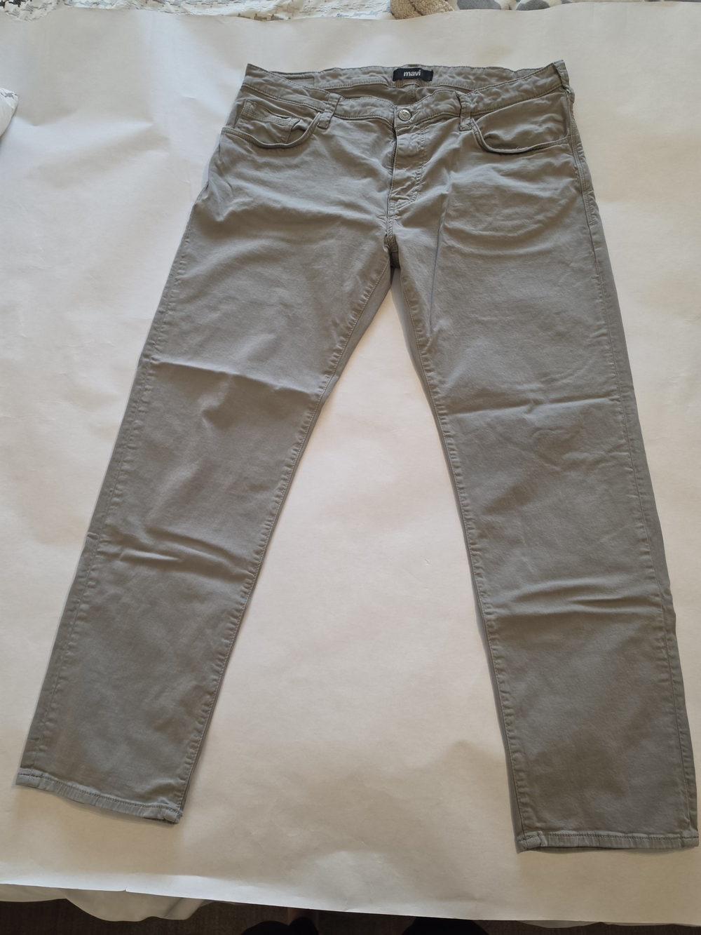 Mavi Slim Straight Jeans in Light Gray